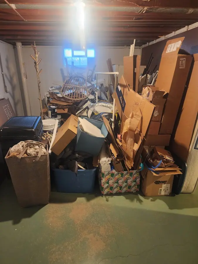 Roll-off dumpster container at job site for Yard Waste Dumpster Rental in Marlow